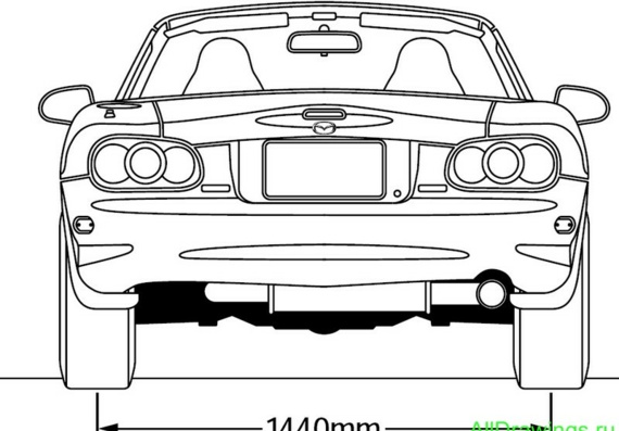 Mazda MX-5 (2004) (Mazda MH-5 (2004)) - drawings of the car
